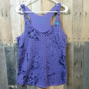 Fox Purple Racerback Tank Top/Size X-Large